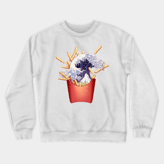 kanagawa fries Crewneck Sweatshirt by ADAMLAWLESS